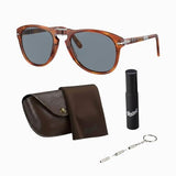 Persol STEVE MCQUEEN FOLDING PO0714SM Aviator Shape Sunglasses With Official Eyewear Kit