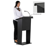 M&T Displays Black Plywood Stand up Floor-Standing Podium Lectern for Speaker