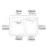 This 12L Round Plastic Trash Can - Versatile Bin for Bathroom