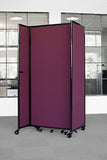 Versare Polycarbonate StraightWall Sliding Portable Partition - Dark Gray