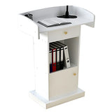 BIBOYA Podium Heavy Duty Lectern Stand Podium, Large Storage Area Speaking
