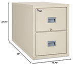 FireKing Patriot Vertical 2 Drawer Fire Rated File Cabinet, Parchment
