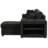 Eafurn 104.5" Reversible Sleeper Sectional Sofa Bed