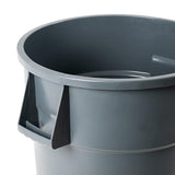 PRO&Family 4 Pack 55 Gallon Gray Round Commercial Trash Can with Lid
