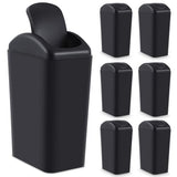 Hoolerry 6 Pcs 3 Gallon/12 Liter Small Trash Can Plastic Kitchen Garbage with Lid Small Trash Bin