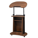 Portable Adjustable Laptop Stand with Swivel Table Sitting to Stand Desk for Conference, Classroom and Reception, Versatile Presentation Solution