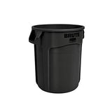Rubbermaid Commercial Products BRUTE Heavy-Duty Trash/Garbage Can, 10-Gallon, Black, Pack of 6