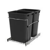 Rev-A-Shelf RV-18KD-18C S Double Pullout Trash Can for Kitchen Cabinets