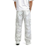 GINGTTO Baggy Camo Pants Men Cargo White Wide Leg Fashion Y2K Streetwear Drawstring Stretch 28