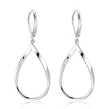 Silver Drop Earrings for Women Teardrop Leverback Dangle Earrings Jewelry