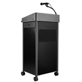 Oklahoma Sound Greystone Mobile Presentation Lectern with Wireless