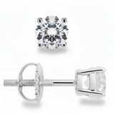 14k Gold GRA Moissanite & IGI Lab Grown Diamond Earrings
