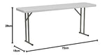 Flash Furniture Elon 6' Plastic Folding Training and Event Table, Rectangular Folding Training Table with 220-lb. Static Weight Capacity, White