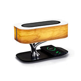 AMPULLA Masdio by Ampulla Bedside Lamp with Bluetooth Speaker and Wireless Charger, Table Lamp Desk Lamp