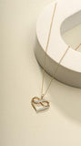 Cali Trove 1/4Ct & 1/20Ct Natural Diamond Single Heart Infinity Pendant For Women
