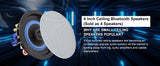 Herdio 4 " 320 Watts 2-Way Bluetooth Ceiling Speakers Package Perfect For Home Theater System Living