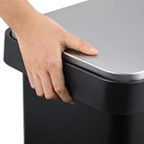 AOOU 16 Gallon Dual Trash Can, 60L(2x30L) Stainless Steel Kitchen Garbage Can