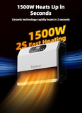 Brightown Wall Heater, Heater for Indoor Use 1500W, 5 Optional Modes, Adjustable Thermostat, Easy Mount Home Space Heater for Bedroom Bathroom with Remote Control, 12H Timer, Works with Alexa, White