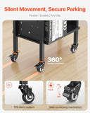 Rolling Library Book Cart, 150 lbs Capacity, 17.7 x 13.0 x 34.6-Inch Library Cart