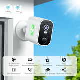 Security Cameras Wireless Outdoor 2K: Battery Powered WiFi Camera with AI Motion Detection for Home - Color Night Vision Spotlight Siren Alarm 2-Way Talk
