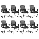 Office Guest Chair with Lumbar Support and Mid Back Mesh Space Air Grid Series for Reception