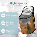 YHNNH Car Trash Can Autumn Foliage Mountains Car Trash Bag with Cover