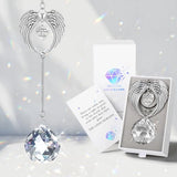 Ceiner Memorial Sympathy Gifts for Loss of Loved One, Heart-Wings Crystal Suncatcher for Remembrance, Miscarriage & Bereavement Grief Gift Idea for Loss of Mom Mother Dad Husband Baby Son Daughter