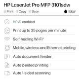 HP LaserJet Pro MFP 3101sdw Wireless All-in-One Laser Printer, Office Printer