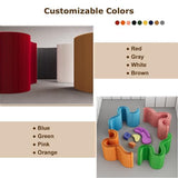Portable Brown Room Divider Screen - Folding Paper Partition for Office