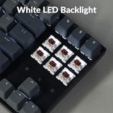 Keychron K8 Tenkeyless Wireless Mechanical Keyboard for Mac, White Backlight