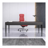zhongxlla Standing Desk, Solid Wood Writing Desk Smoky Color, Modern Home Office Table for Workspace