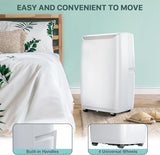 Portable Air Conditioners, 12000 BTU Portable AC for Rooms Up to 550 Sq.Ft. 3-In-1 AC with Fast Cooling, Dehumidifier & Three Speed Fan, 24H Timer/Remote Control/Ultra Quiet for Bedroom, White