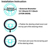 3Pcs Set Fashion Fluffy Fuzzy Wool Fur Soft Car Steering Wheel Cover with Handbrake Cover & Gear Shift Cover for Women/Girls/Ladies Auto Long Wool Accessories