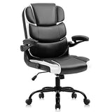 Office Chairs Desk Chair Black Leather Computer Armchair for Man and Women