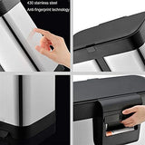 Outdoor Trash Cans Bins 2 Bin Foot Pedal Trash Can with Lid Stainless Steel Trash Bin