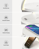 EZVALO Gifts for Women, 4-in-1 Bluetooth Speaker, Bedside Lamp with Wireless Charger, Dimmable Night Light and Phone Holder