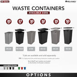 Recycle Waste Garbage Container for Kitchen Cabinet Pullouts, White, RV-35-11-2 - Large Plastic Bins for Home and Office