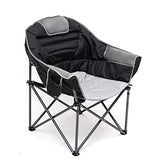 SUNNYFEEL Oversized Camping Chair Heavy Duty 500 LBS Portable Folding Chairs Black Large Sofa Chair for Beach, Trip, Picnic, Lawn, Outdoor Camp Chair for Adults & Carry Bag