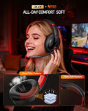 PS5 Headset with 2.4GHz for Ps5, Ps4, PC, Switch, Bluetooth 5.3 + 100Hrs Gaming Headphones with Noise Canceling Mic for Laptop