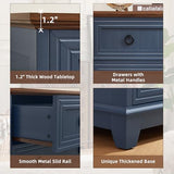 Joaxswe Farmhouse 5 Drawer Dresser for Bedroom Set of 2