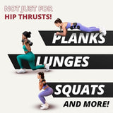Bellabooty Premium Hip Thrust Belt - Adjustable Exercise Belt for Glutes & Squats - Weightlifting Belt Support for Women - Gray