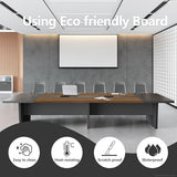 10FT Conference Table for 10 People, Large Rectangular Boardroom Meeting Table