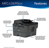 One Laser Monochrome Printer, Print, Copy, Scan, Fax - 26 ppm, 2400 x 600 dpi Brother