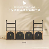 BELLEZE 4-Piece Modular Arched TV Stand Entertainment Center Set