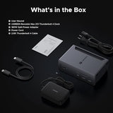 Thunderbolt 4 Dock 13-in-1 40Gbps Docking Station with Dual 4K@60Hz Single 8K Display, 90W Charging for Laptop