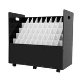 Blue Print Storage Organizer with Wheels, 50 Slots Mobile Blueprint Storage Rack Cart