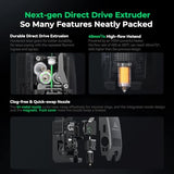 3D Printer, Multi Color Printing with New CFS 600mm/s High-Speed Full Auto-Leveling Dual Al Camera Next-Gen Direct Drive Extruder Large