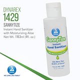 Dynarex 1429 SannyTize Hand Sanitizer Gel, 4 oz. Round Bottle, Clear, Pack of 96