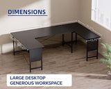 Pamray 71 Inch Large Computer Desk with Power Outlets,U Shaped Corner Desk for Home Office