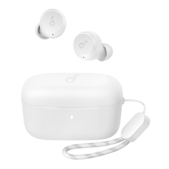 True Wireless Earbuds, Bluetooth 5.3, App, Customized Sound, 28H Long Playtime, Water-Resistant (White) Soundcore